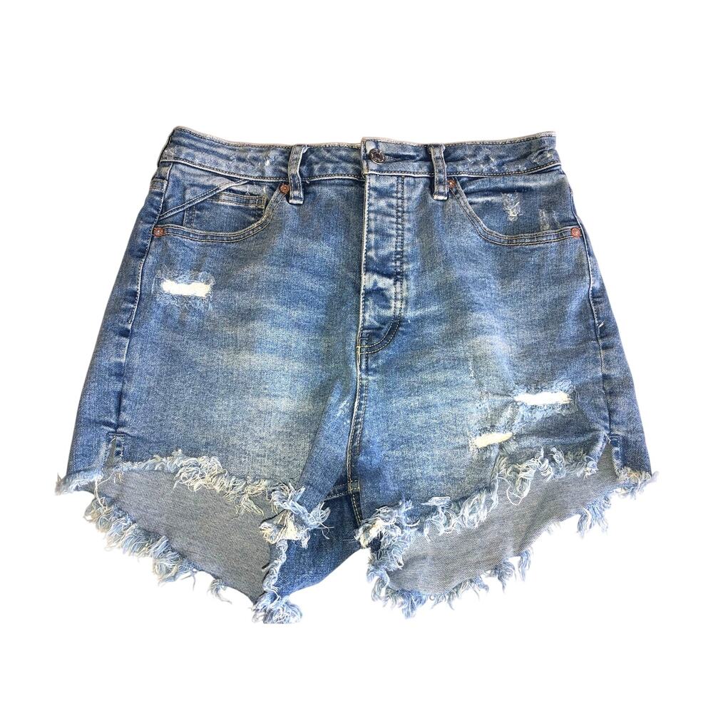 We the Free CRVY Vintage High Rise Short Size 29 Hightide Blue Festival Boho
